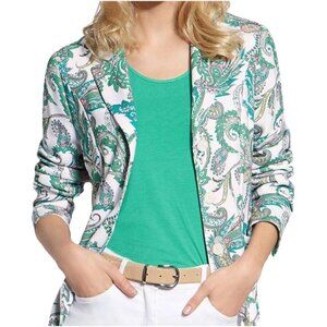 Basler Green/Turquoise/White Paisley Blazer Sz 10